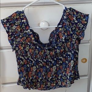 A flowery crop top
